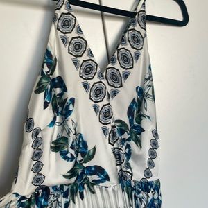 White House black market size 6 halter, pleated maxi dress